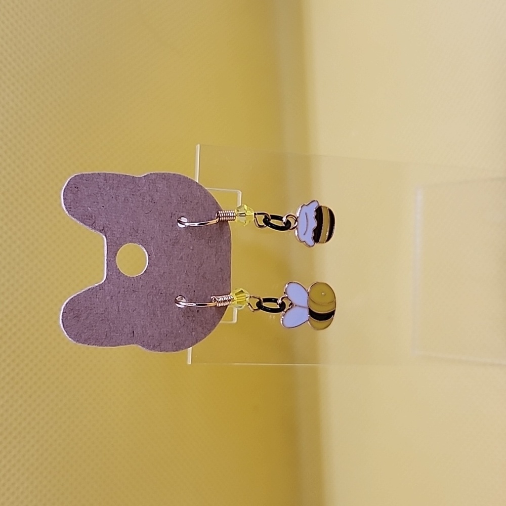 Honey bee earrings